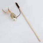 Wooden Feather Teaser Wand