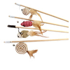 Wooden Feather Teaser Wand