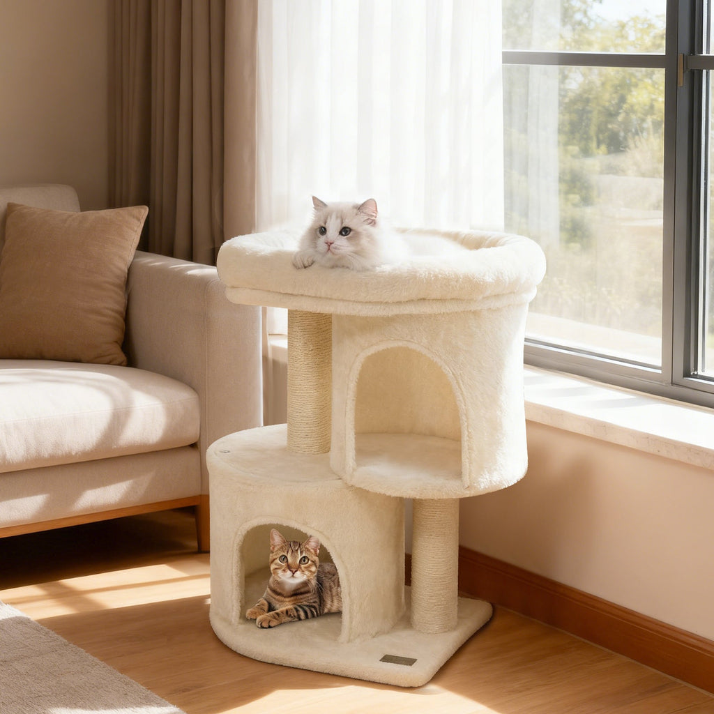 26" Cat Tower with Dual Condos