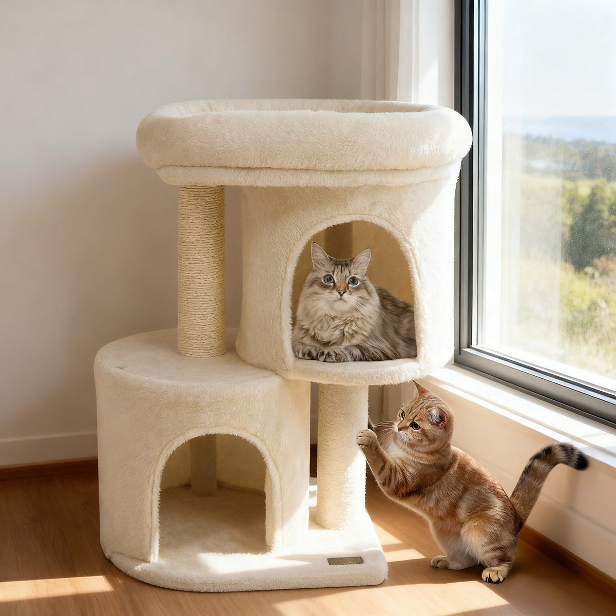 26 inch Cat Tower with Dual Condos