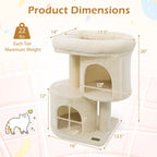 26" Cat Tower with Dual Condos