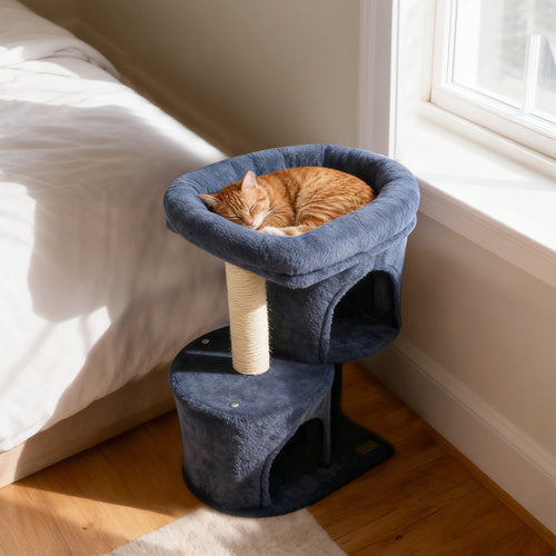 26" Cat Tower with Dual Condos