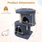 26" Cat Tower with Dual Condos