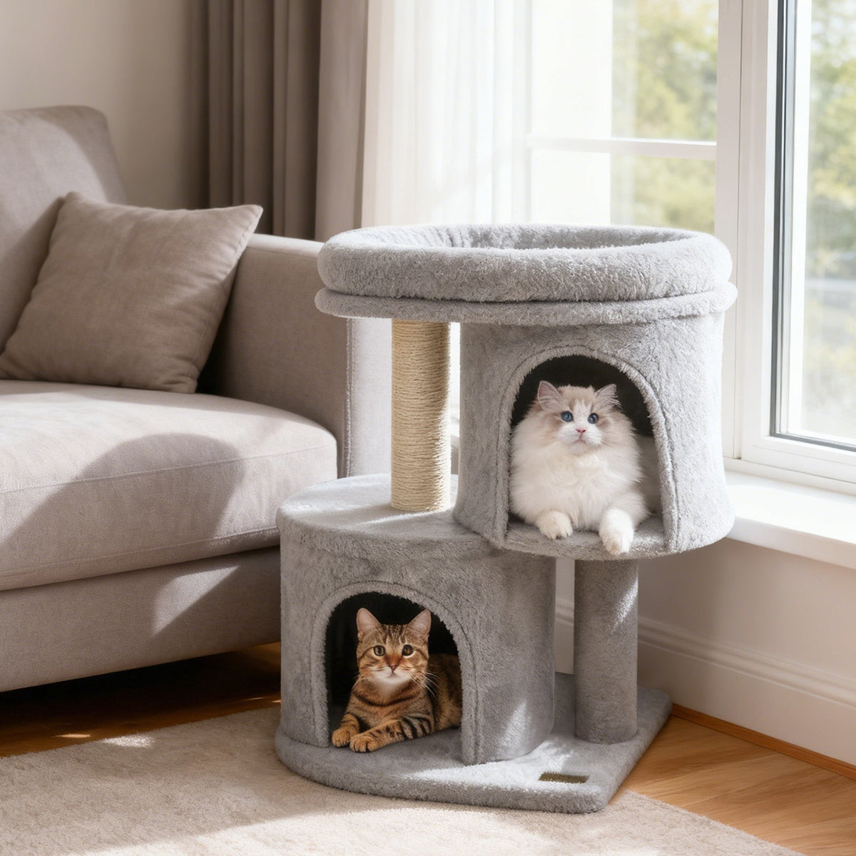 26" Cat Tower with Dual Condos