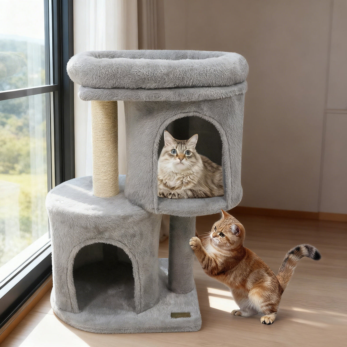 26" Cat Tower with Dual Condos