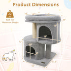 26" Cat Tower with Dual Condos