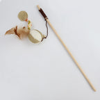 Wooden Feather Teaser Wand
