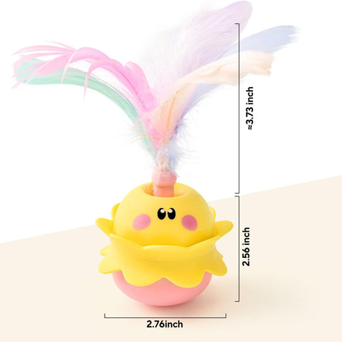 Automatic Spinning Feather Toy with LED