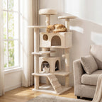 52" Cat Tree with 2 Caves