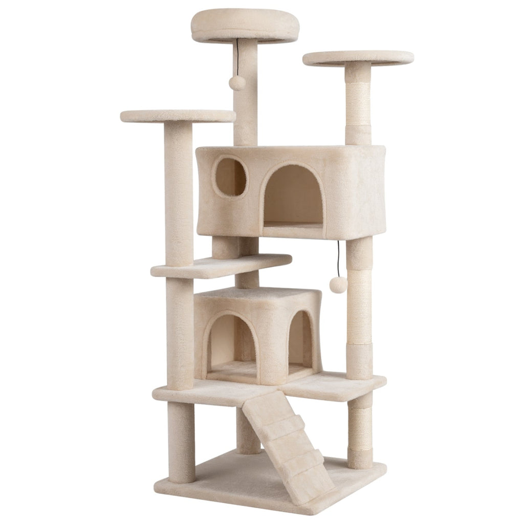 52" Cat Tree with 2 Caves
