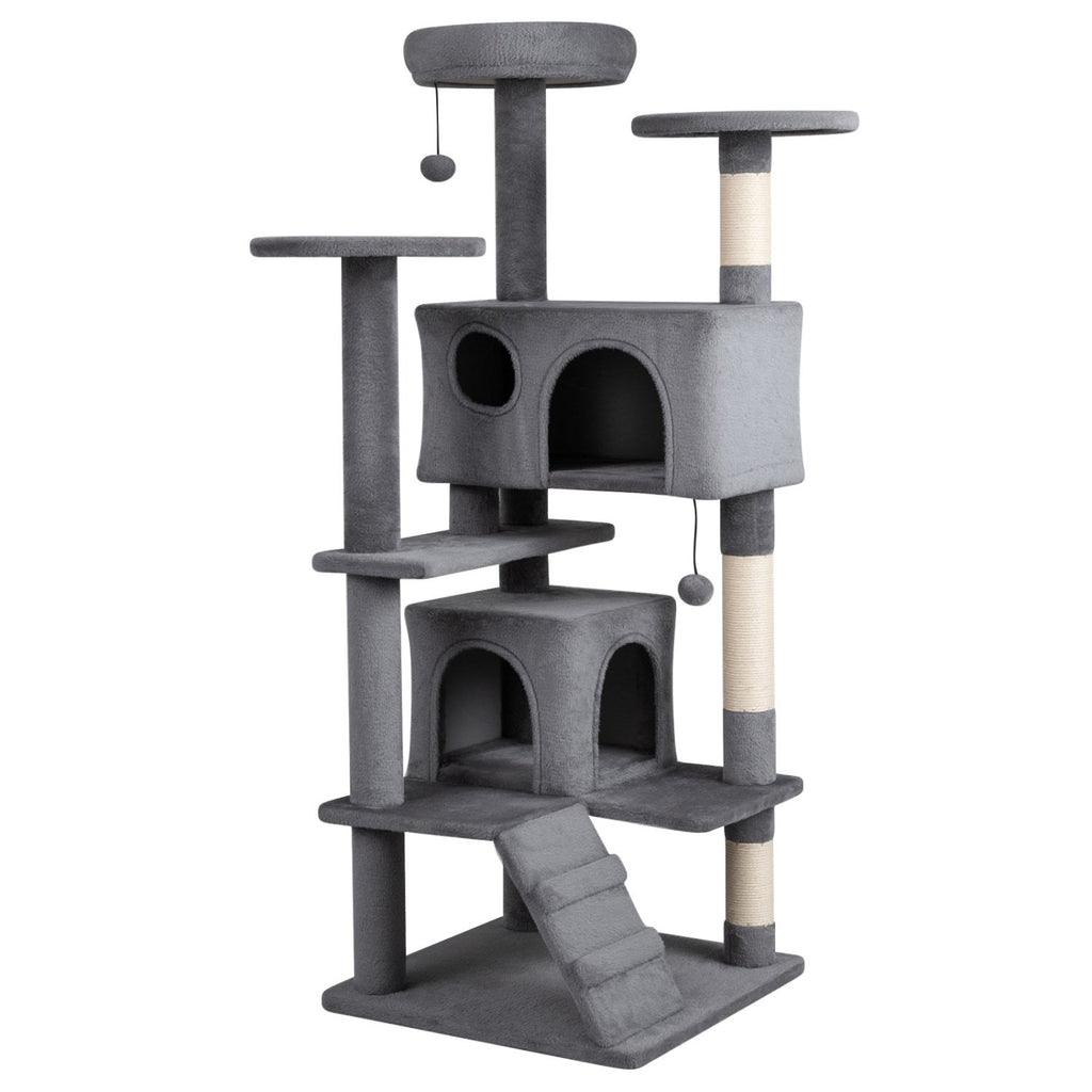 52" Cat Tree with 2 Caves