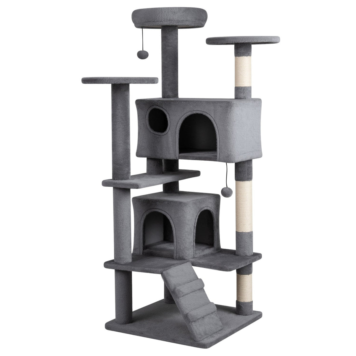 52" Cat Tree with 2 Caves