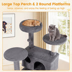 52" Cat Tree with 2 Caves