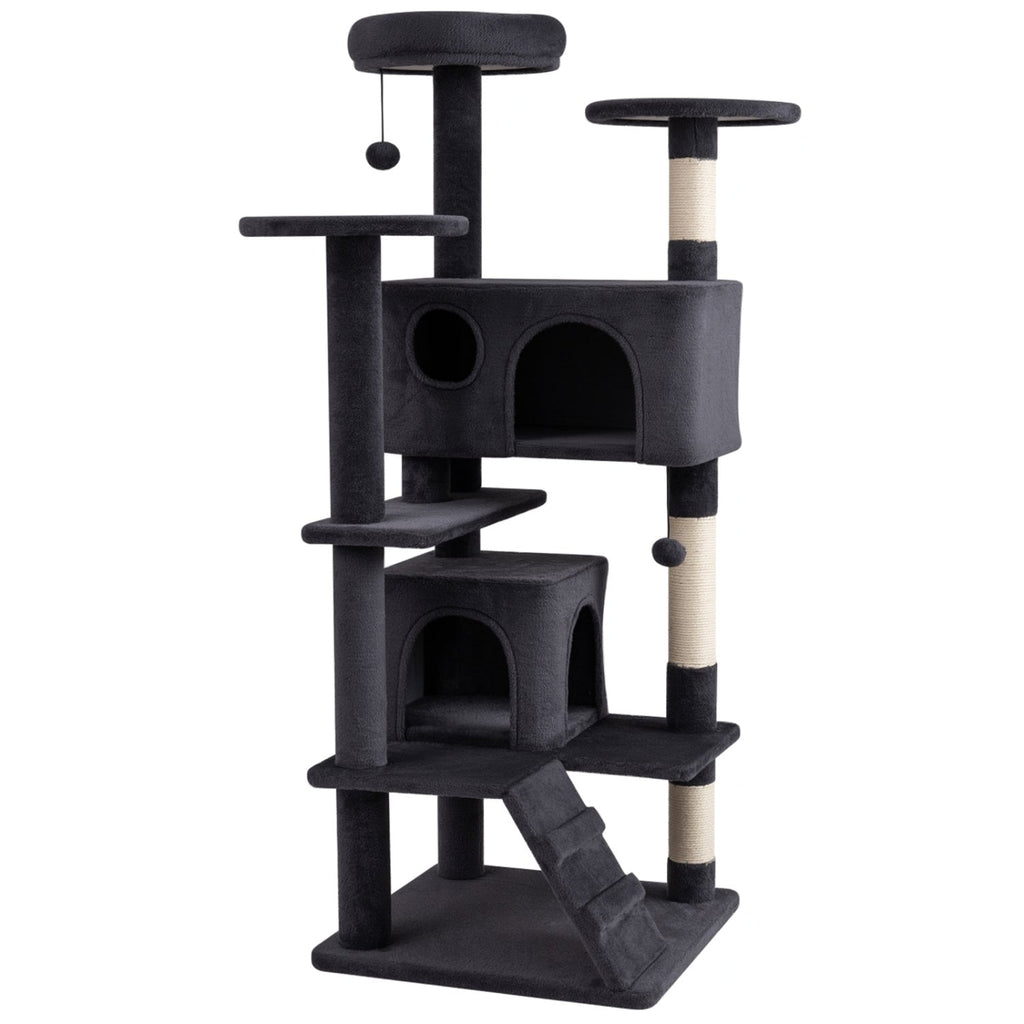 52" Cat Tree with 2 Caves