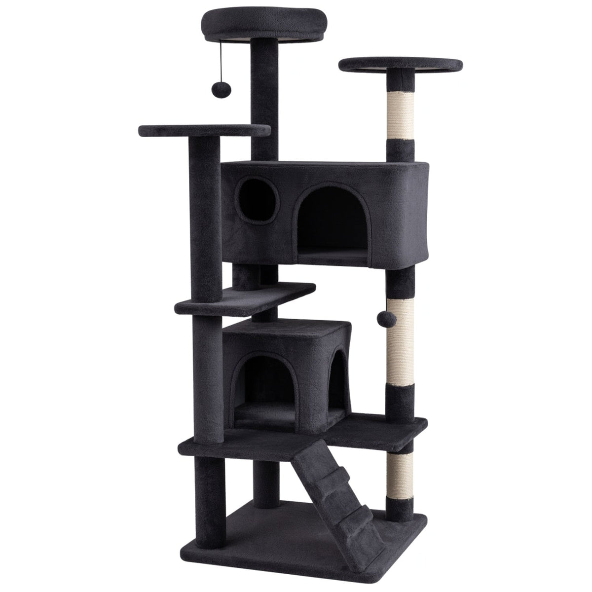 52" Cat Tree with 2 Caves