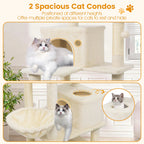 66" Cat Tree with 2 Condos