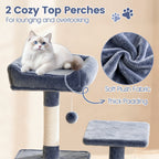 66" Cat Tree with 2 Condos
