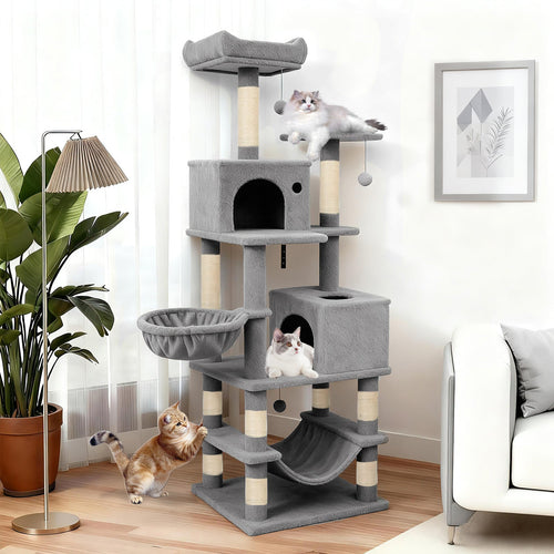 66" Cat Tree with 2 Condos