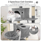 66" Cat Tree with 2 Condos