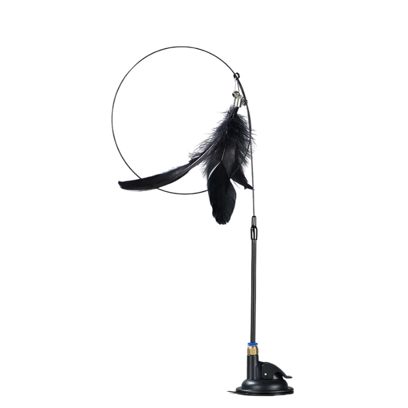 Natural Feather Teaser with Suction Cup