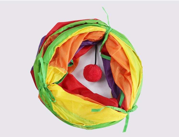 Rainbow S-Shaped Cat Tunnel