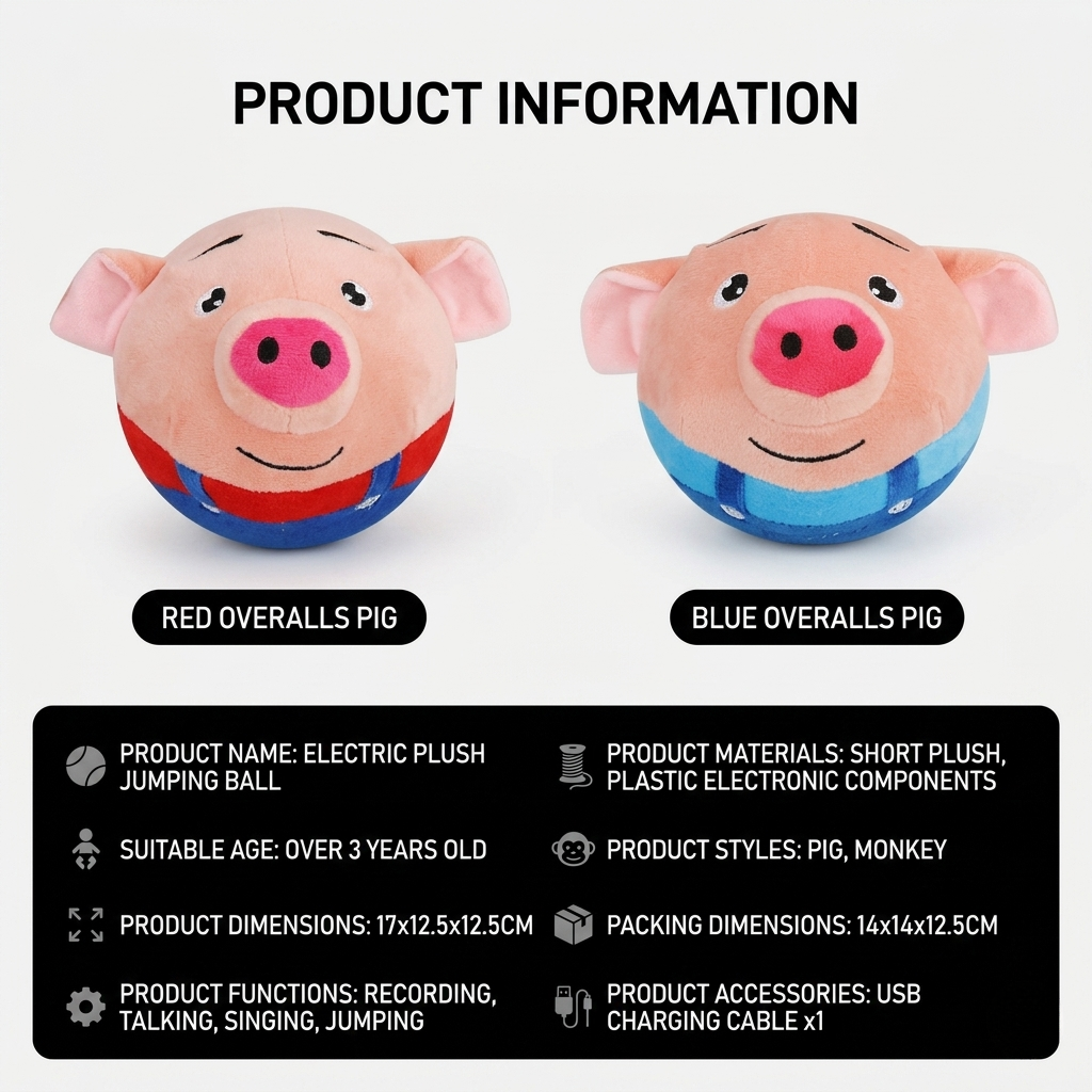 Interactive Jumping Pig Ball