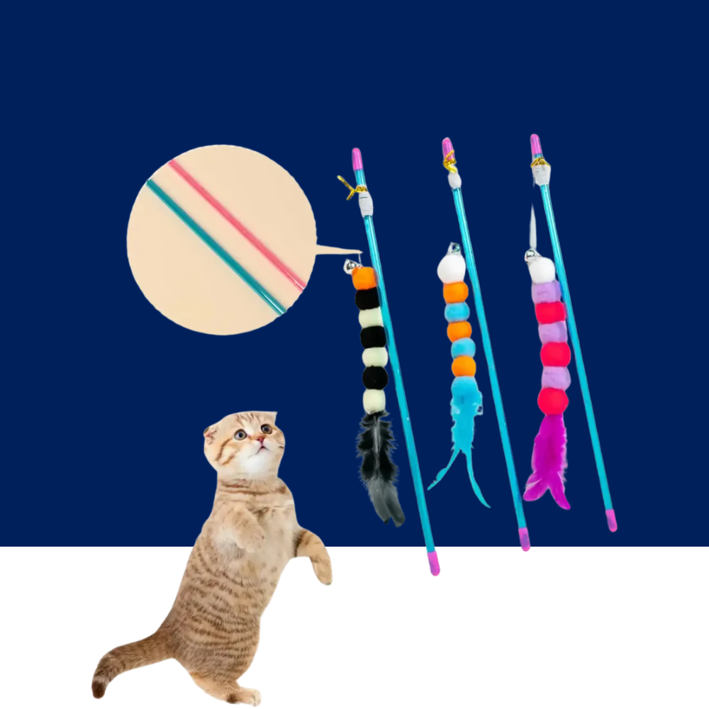 Elastic String Wand with Fur Bug