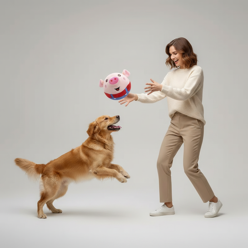 Interactive Jumping Pig Ball
