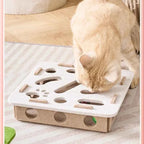 Cat Puzzle Toy with Sisal Scratching Post