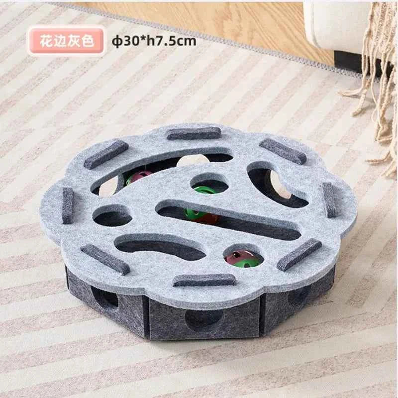 Cat Puzzle Toy with Sisal Scratching Post