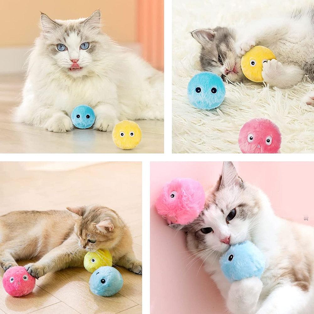 Chirping Plush Cat Balls