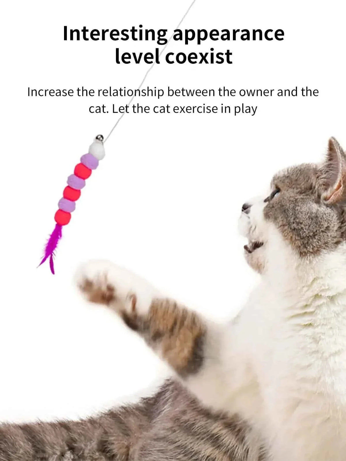 Elastic String Wand with Fur Bug