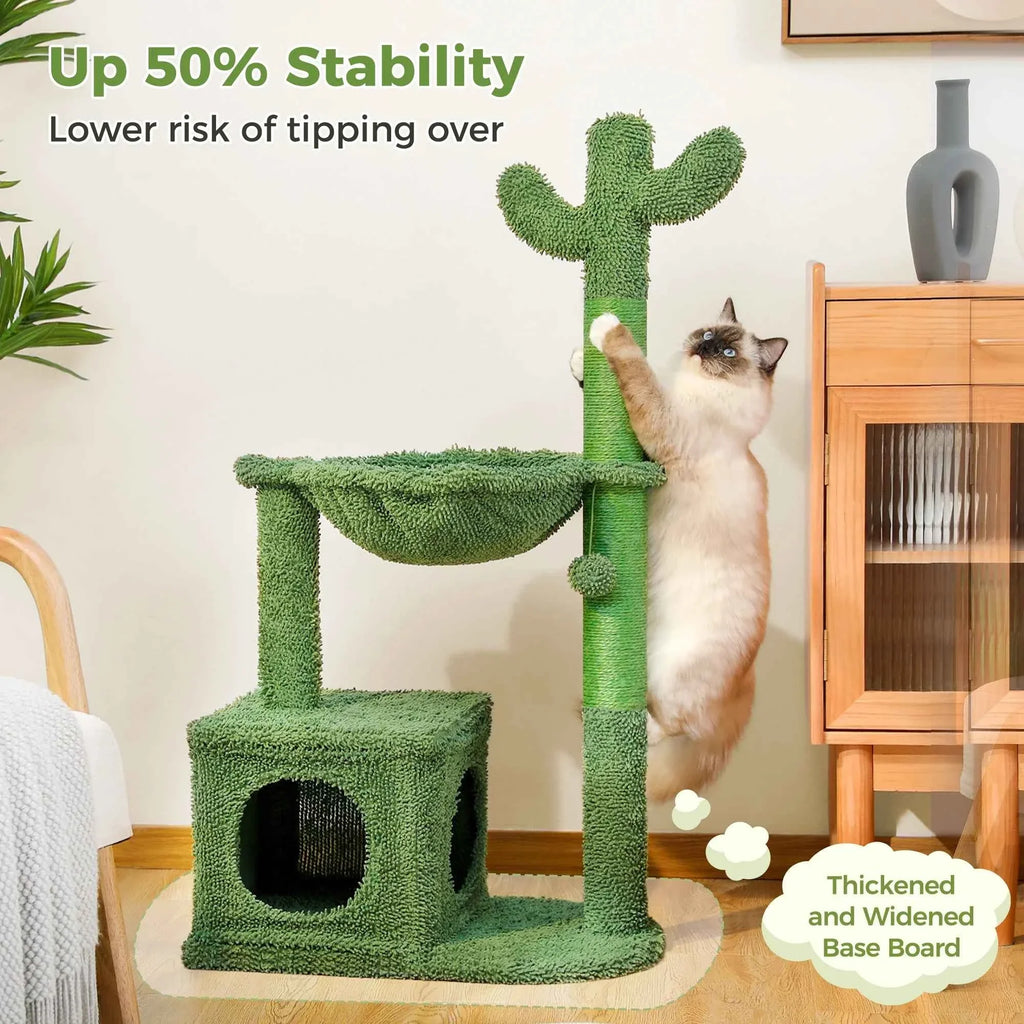 Cactus Cat Tree with Condo & Hammock