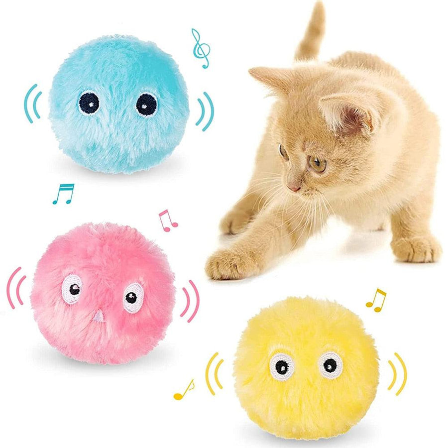 Chirping Plush Cat Balls