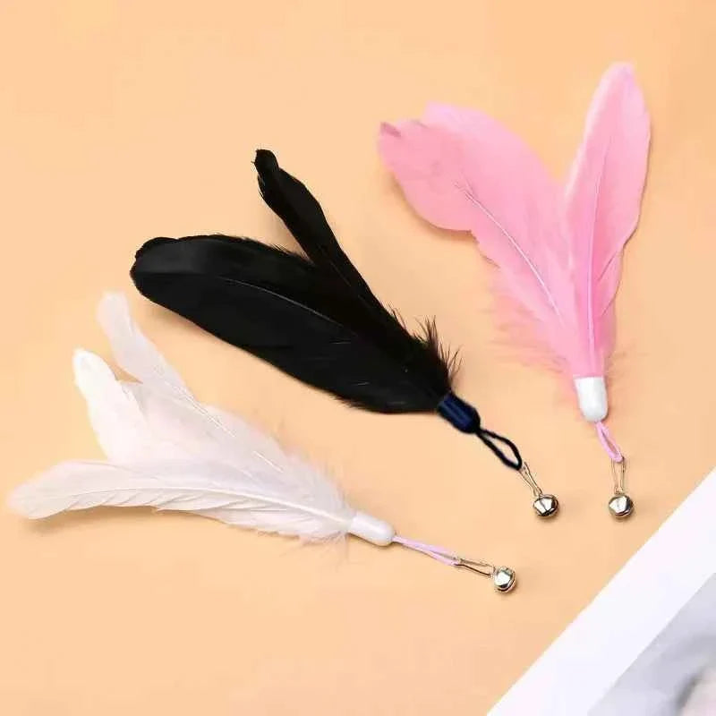 Natural Feather Teaser with Suction Cup