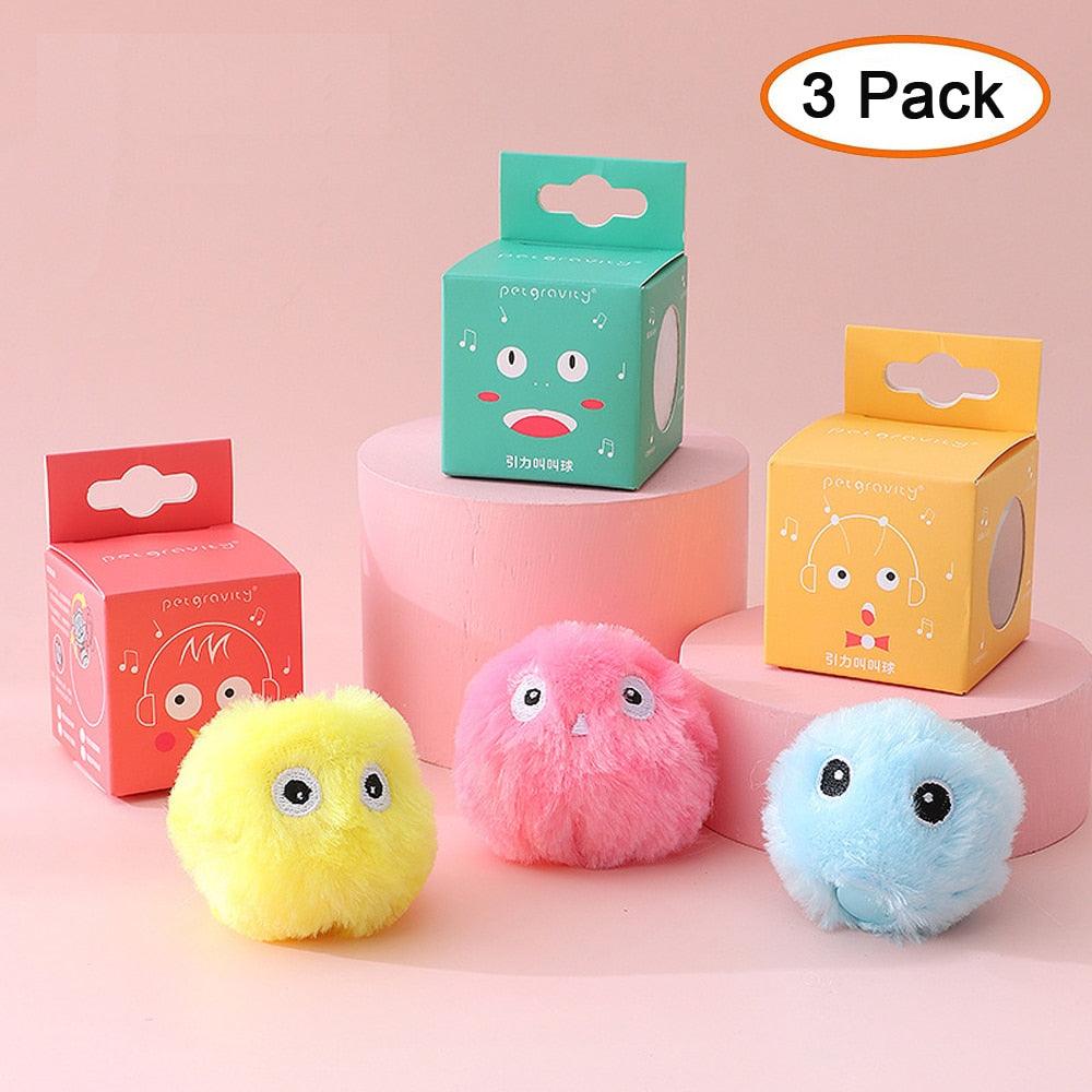 Chirping Plush Cat Balls