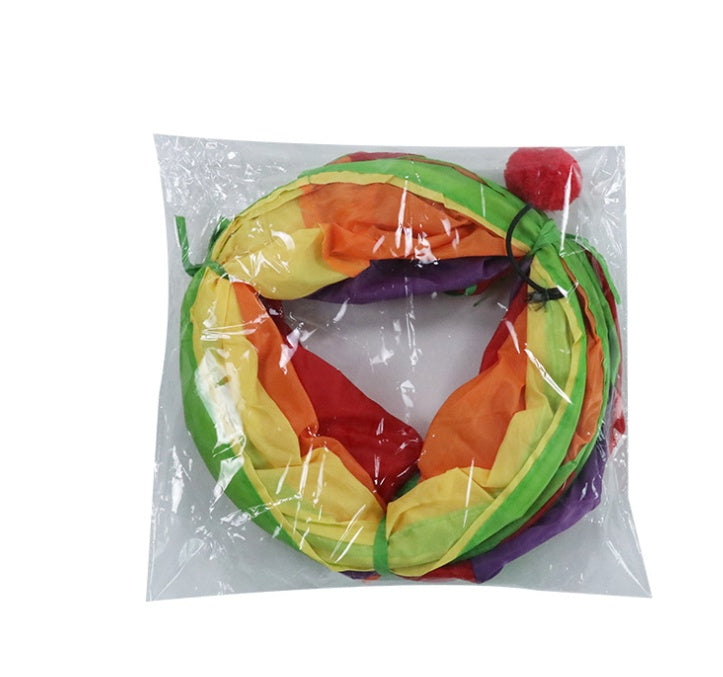 Rainbow S-Shaped Cat Tunnel