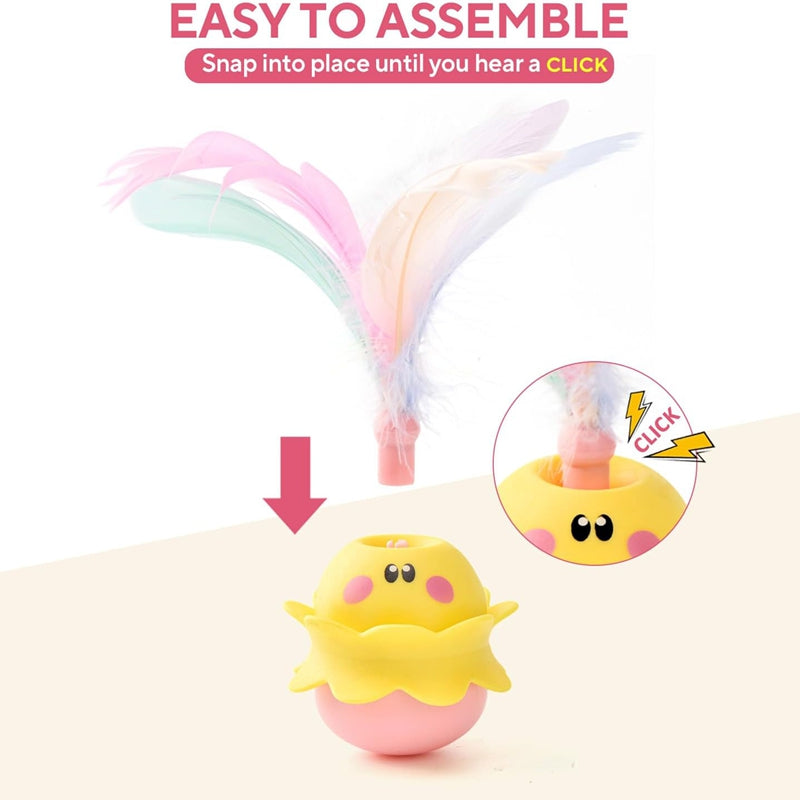 Automatic Spinning Feather Toy with LED