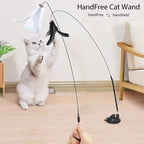 Natural Feather Teaser with Suction Cup