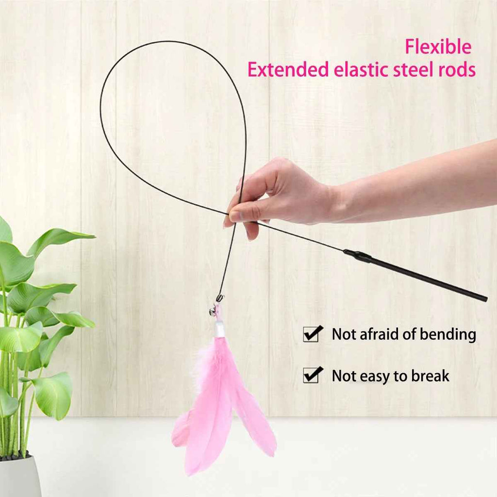 Natural Feather Teaser with Suction Cup