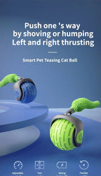 Self-Rolling Teaser Ball, USB Rechargeable